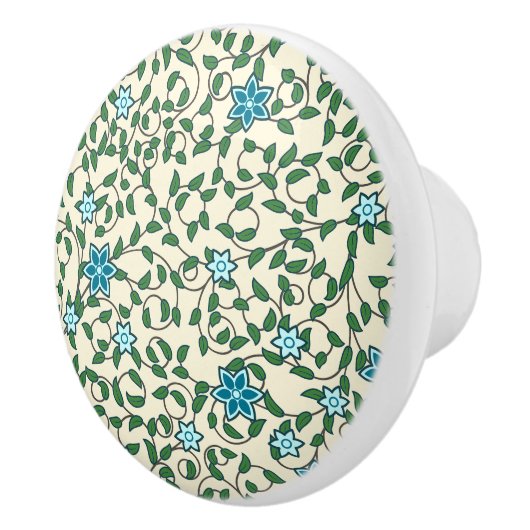 Seamless floral pattern on beige background keramikknauf (Rechts)