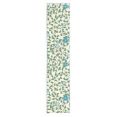 Seamless floral pattern on beige background kurzer tischläufer (Vorderseite)