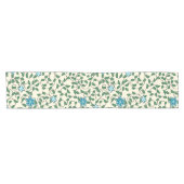 Seamless floral pattern on beige background kurzer tischläufer (Horizontal)