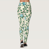 Seamless floral pattern on beige background leggings (Rückseite)