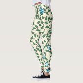 Seamless floral pattern on beige background leggings (Links)