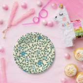 Seamless floral pattern on beige background pappteller (Party)