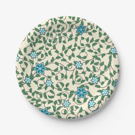 Seamless floral pattern on beige background pappteller