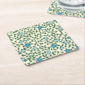 Seamless floral pattern on beige background rechteckiger pappuntersetzer (angewinkelt)