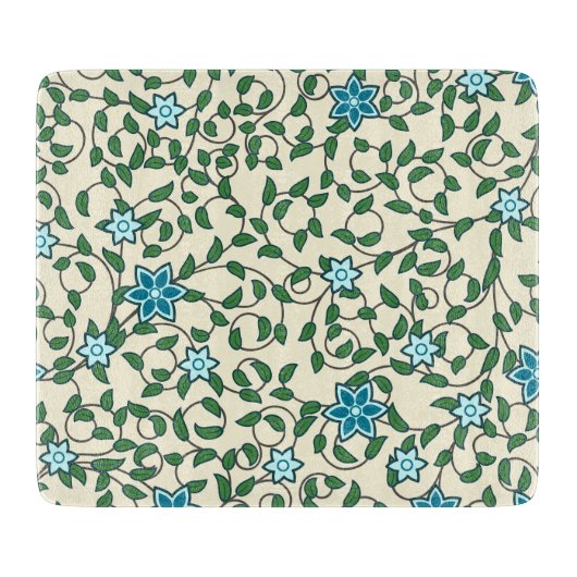 Seamless floral pattern on beige background schneidebrett (Vorderseite)