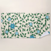 Seamless floral pattern on beige background strandtuch (Vorderseite)
