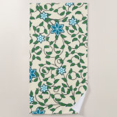 Seamless floral pattern on beige background strandtuch (Vorderseite)