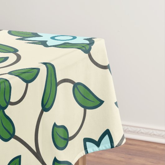 Seamless floral pattern on beige background tischdecke (Beispiel)