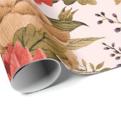 Seamless floral pattern roses with chrysanthemum a geschenkpapier (Rolleneckpunkt)