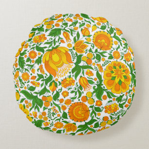 Seamless floral pattern, spring / summer backdrop. rundes kissen