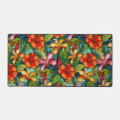 Seamless floral pattern with hibiscus flowers schreibtischunterlage (Vorderseite)