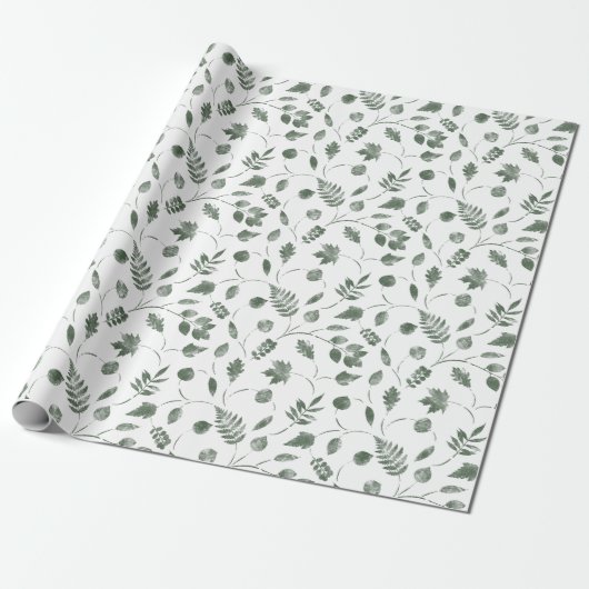 seamless floral pattern with leaves geschenkpapier (Ungerollt)