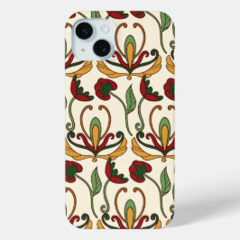 Seamless floral pattern with red and yellow  Case-Mate iPhone hülle