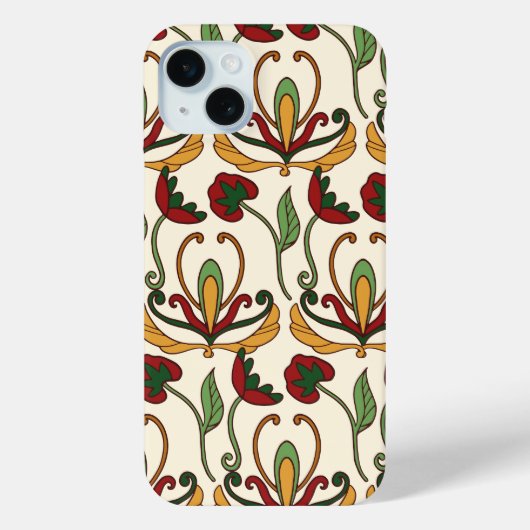 Seamless floral pattern with red and yellow  Case-Mate iPhone hülle (Rückseite)