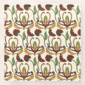 Seamless floral pattern with red and yellow  glasuntersetzer (Vorderseite)
