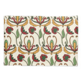 Seamless floral pattern with red and yellow  kissenbezug (Rückseite-Links)