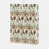 Seamless floral pattern with red and yellow  ornament aus glas (Vorderseite links)