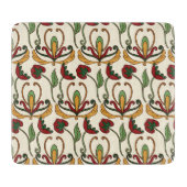 Seamless floral pattern with red and yellow  schneidebrett (Vorderseite)