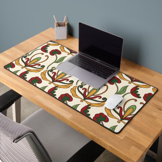 Seamless floral pattern with red and yellow  schreibtischunterlage (Büro 2)