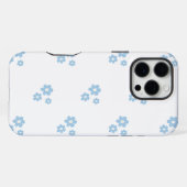 Seamless Floral Pattern with Small Blue Flowers iPhone Hülle (Rückseite (Horizontal))