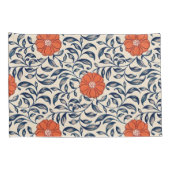 Seamless floral pattern with vibrant orange flower kissenbezug (Rückseite-Rechts)