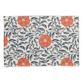 Seamless floral pattern with vibrant orange flower kissenbezug (Vorderseite-Rechts)