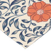 Seamless floral pattern with vibrant orange flower kurzer tischläufer (Ecke)