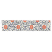 Seamless floral pattern with vibrant orange flower kurzer tischläufer (Horizontal)