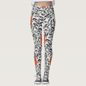 Seamless floral pattern with vibrant orange flower leggings (Vorderseite)