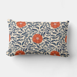 Seamless floral pattern with vibrant orange flower lendenkissen