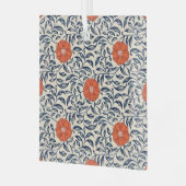 Seamless floral pattern with vibrant orange flower ornament aus glas (Vorderseite links)