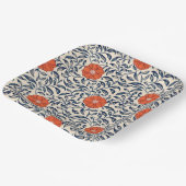 Seamless floral pattern with vibrant orange flower pappteller (Gewinkelt)