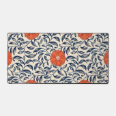 Seamless floral pattern with vibrant orange flower schreibtischunterlage (Vorderseite)