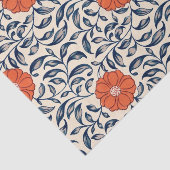 Seamless floral pattern with vibrant orange flower seidenpapier (Ausschnitt)