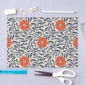 Seamless floral pattern with vibrant orange flower seidenpapier (Handwerk)