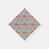 Seamless floral pattern with vibrant orange flower serviette (Ecke)