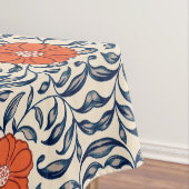 Seamless floral pattern with vibrant orange flower tischdecke (Beispiel)