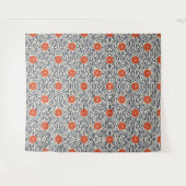 Seamless floral pattern with vibrant orange flower wandteppich (Vorderseite (Horizontal))