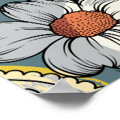 Seamless flower pattern on backgroundfloral, patte poster (Ecke)