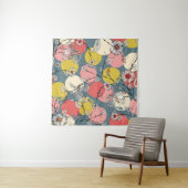 Seamless flower pattern on backgroundfloral, patte wandteppich (Beispiel)