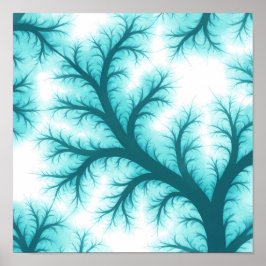 Seamless Fractal Filigree Fabric and Paper Pattern Poster