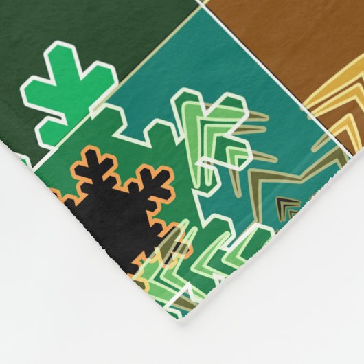 Seamless Fröhliche Weihnachten Schneeflocke dunkel Fleecedecke (Ecke)