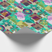 Seamless Fröhliche Weihnachten Schneeflocke dunkel Geschenkpapier (Ecke)