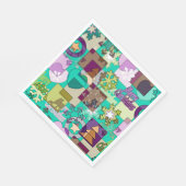 Seamless Fröhliche Weihnachten Schneeflocke dunkel Serviette (Ecke)