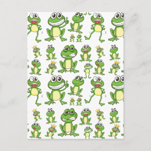 Seamless Frosch Postkarte (Vorderseite)