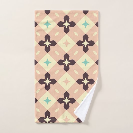 Seamless geometric floral  pattern badhandtuch set (Handtuch)