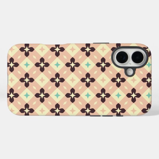 Seamless geometric floral  pattern Case-Mate iPhone hülle (Rückseite (Horizontal))