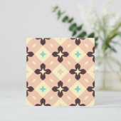 Seamless geometric floral  pattern dankeskarte (Stehend Vorderseite)
