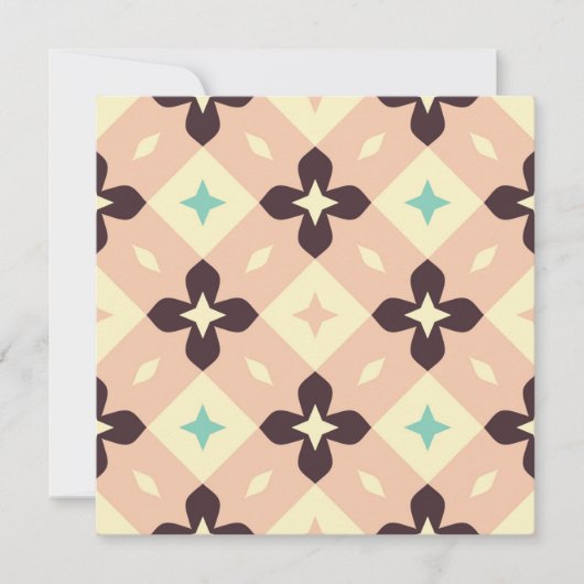 Seamless geometric floral  pattern dankeskarte (Vorderseite)