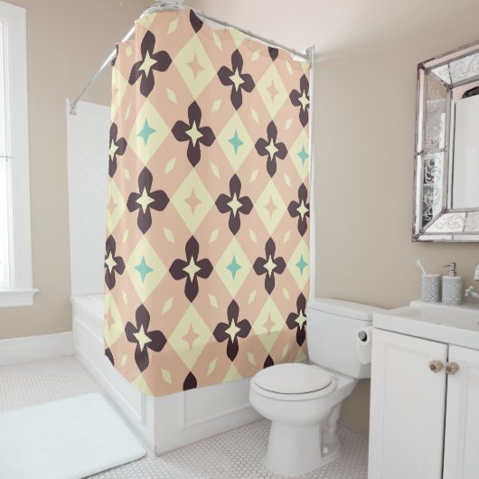 Seamless geometric floral  pattern duschvorhang (Beispiel)